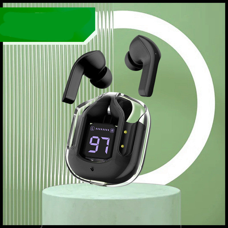 New Mini Transparent Wireless Bluetooth Headset – ENC Noise Reduction & Digital Display