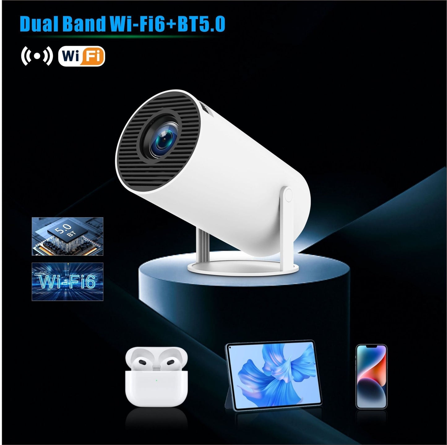 HY300 Pro Projector – Portable Small Projector for Home Theater Entertainment