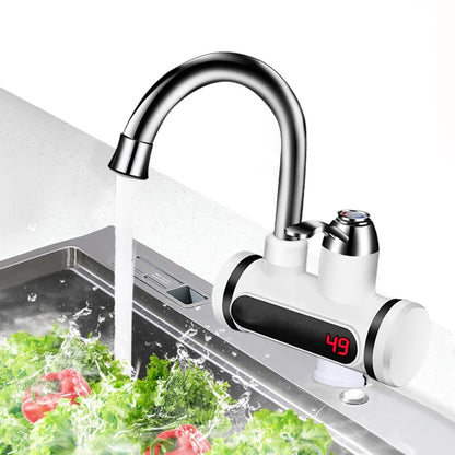 Kitchen Electric Water Tap  Water Heater Temperature Display Cold Heating Faucet