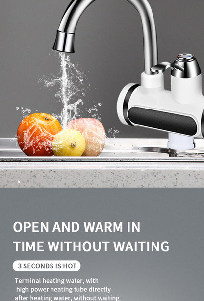 Kitchen Electric Water Tap  Water Heater Temperature Display Cold Heating Faucet