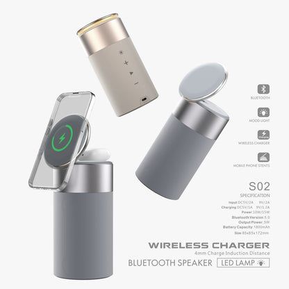 Chargeur sans fil multifonction 3 en 1 et haut-parleur Bluetooth