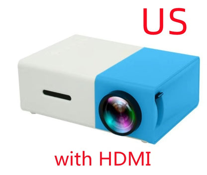 Projecteur LED 3D HD portable – Home Cinéma, HDMI/USB, prise en charge audio