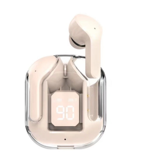 New Mini Transparent Wireless Bluetooth Headset – ENC Noise Reduction & Digital Display