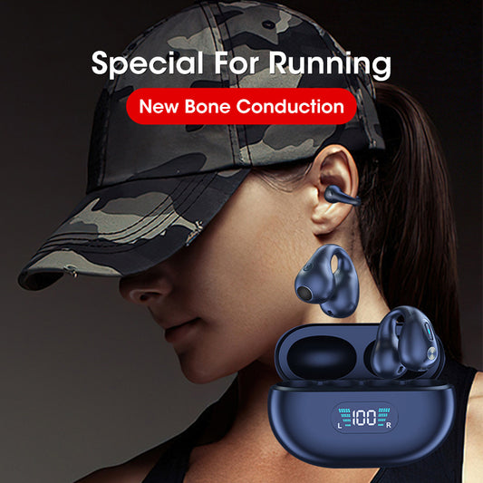 Bone Conduction Bluetooth 5.3 Earbuds - TWS Wireless Earphones